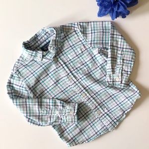 THE CHILDRENS PLACE 3T BLUE PLAID LONG SLEEVE DRES